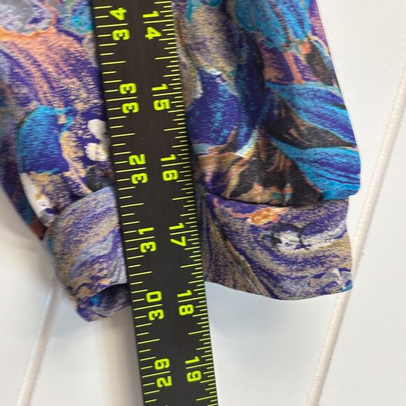 Vintage VLP Petites Women Secretary Librarian Dress Size 10P Abstract Pleated - Picture 6 of 9